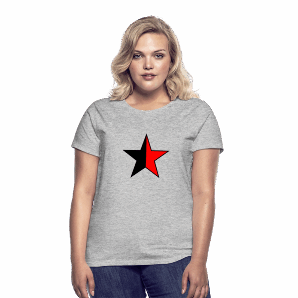 Schwarz Roter Stern Frauen T-Shirt – Bild 4